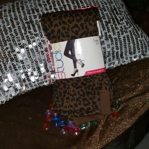 Animal print fleeced legging